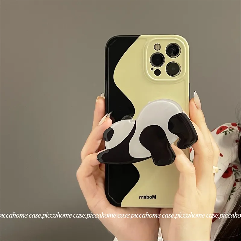 ins cute panda staffa adatta per apple 12 custodia per cellulare iphone13 silicone 11promax new x female xr