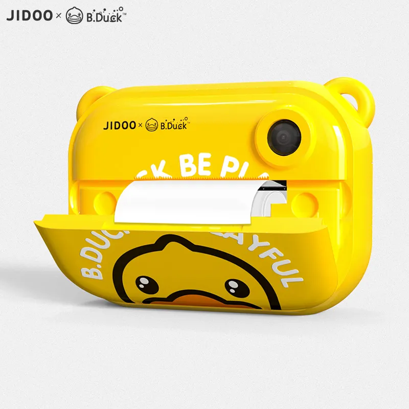 b.du piccola anatra gialla La fotocamera digitale Polaroid per bambini può scattare foto e stampare SLR ad alta definizione per bambini di cartoni an