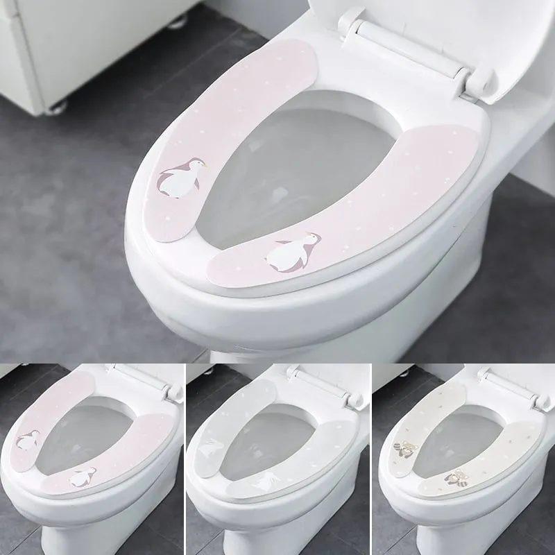 Cuscino per WC in seta di ghiaccio estivo Cuscino per WC impermeabile estivo Sottile per uso domestico Quattro stagioni con cerniera Coprivaso rosso