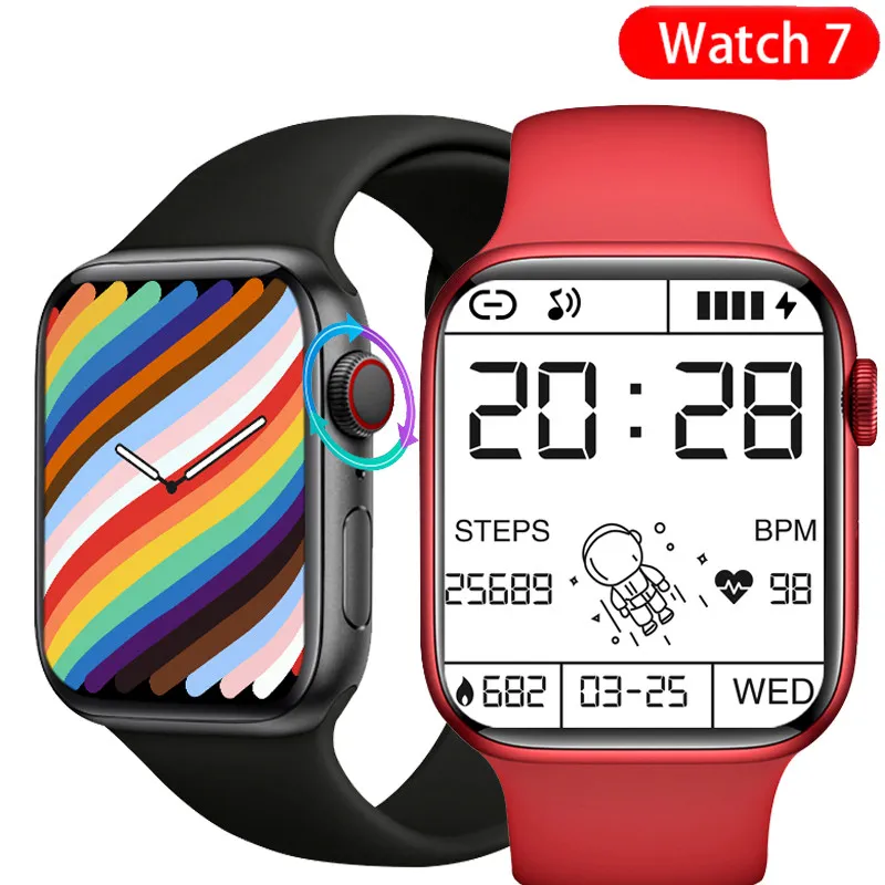 T900 Pro Max Smart Watch Series 7 con due pulsanti Uomo Donna Orologio fai da te Quadrante Bluetooth Chiamata Sport impermeabile IWO 14 Smartwatch