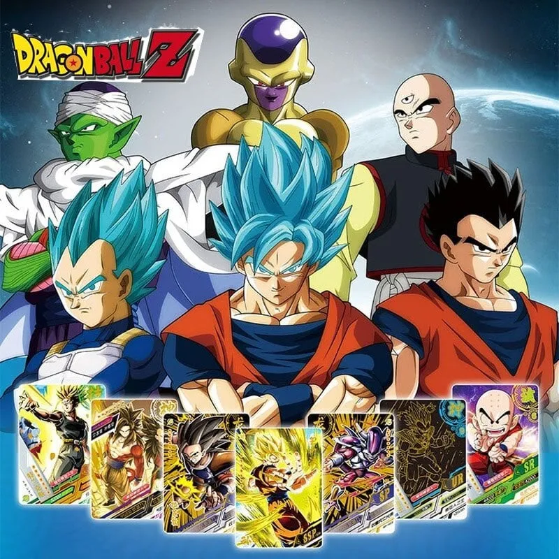 Nuova versione di lusso Anime Cartoon Figure Dragon Ball Cards Legends Super Saiyan Son Goku 3D Flash Card Collection Gioco di carte Giocattoli