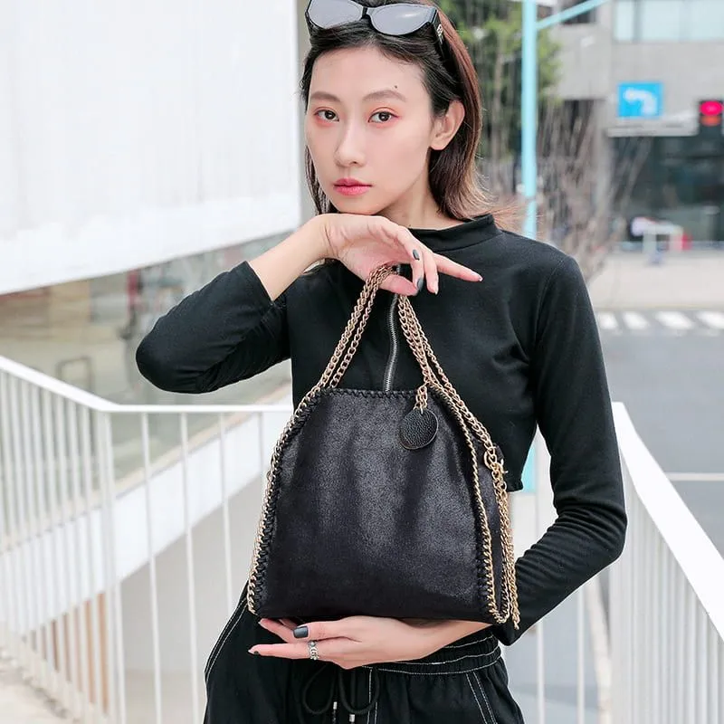 Borsa da donna di moda di strada di tendenza 2020 nuova borsa a tracolla borsa a catena trapezoidale irregolare borsa stile occidentale borsa grande