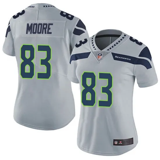 Maglia Seattle Seahawks David Moore #83 Grey Vapor Untouchable Limited da donna