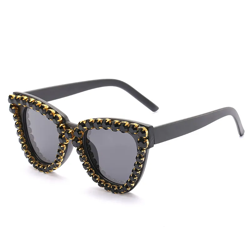 2020 occhiali da sole con diamanti con personalitÃ  transfrontaliera, occhiali da sole all-match alla moda europea e americana, occhiali da sole con