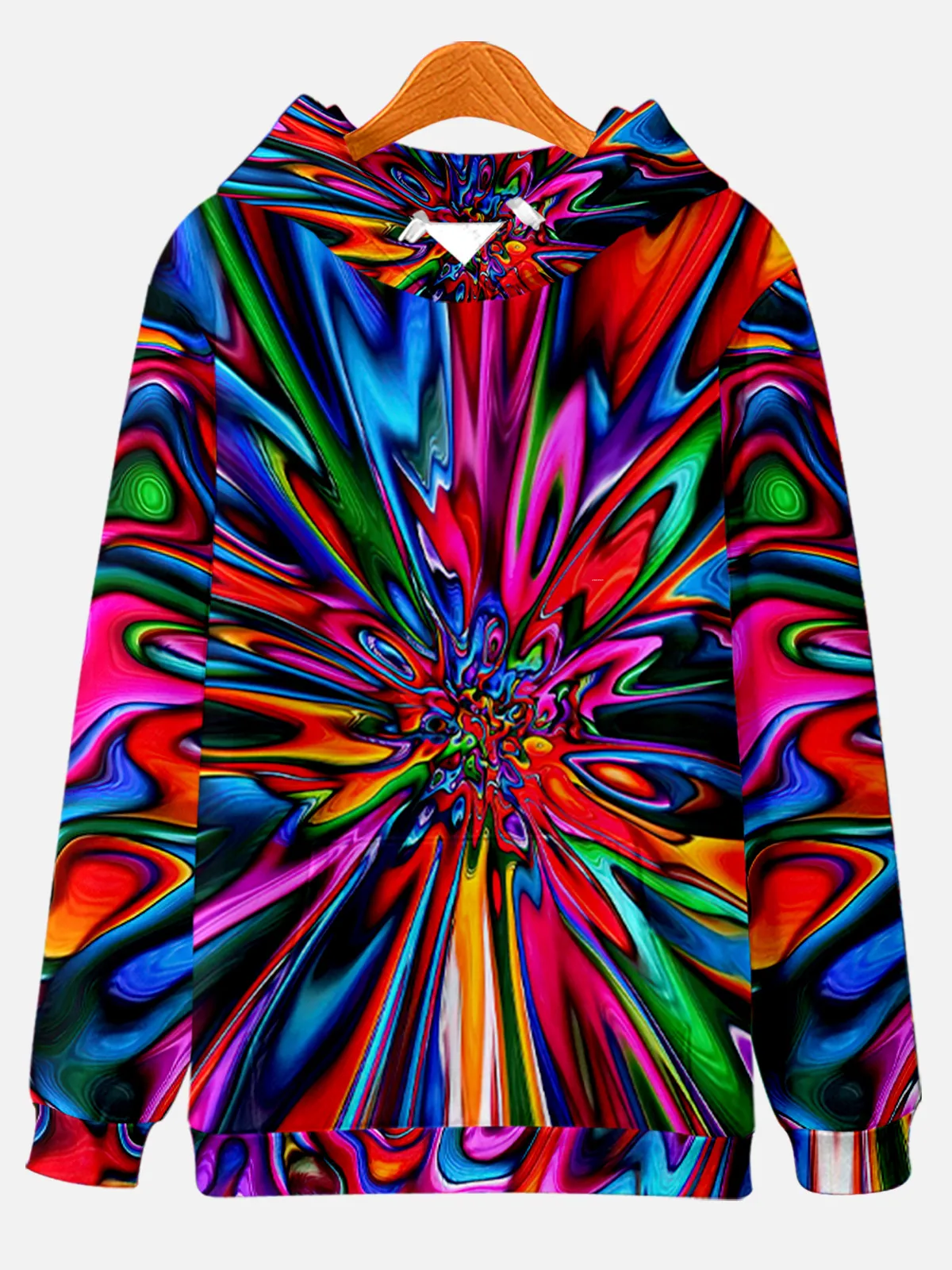 Stampa digitale 3D elementi creativi tie-dye maglione con cappuccio abbigliamento da uomo e da donna filo autunno e inverno maglione
