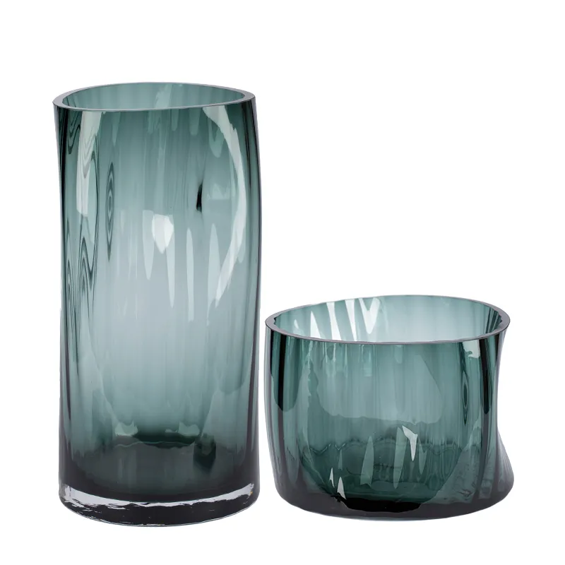 Vaso di vetro creativo nordico moderno e minimalista vassoio portaoggetti per snack di frutta soggiorno tavolo da pranzo con decorazione di fiori sec