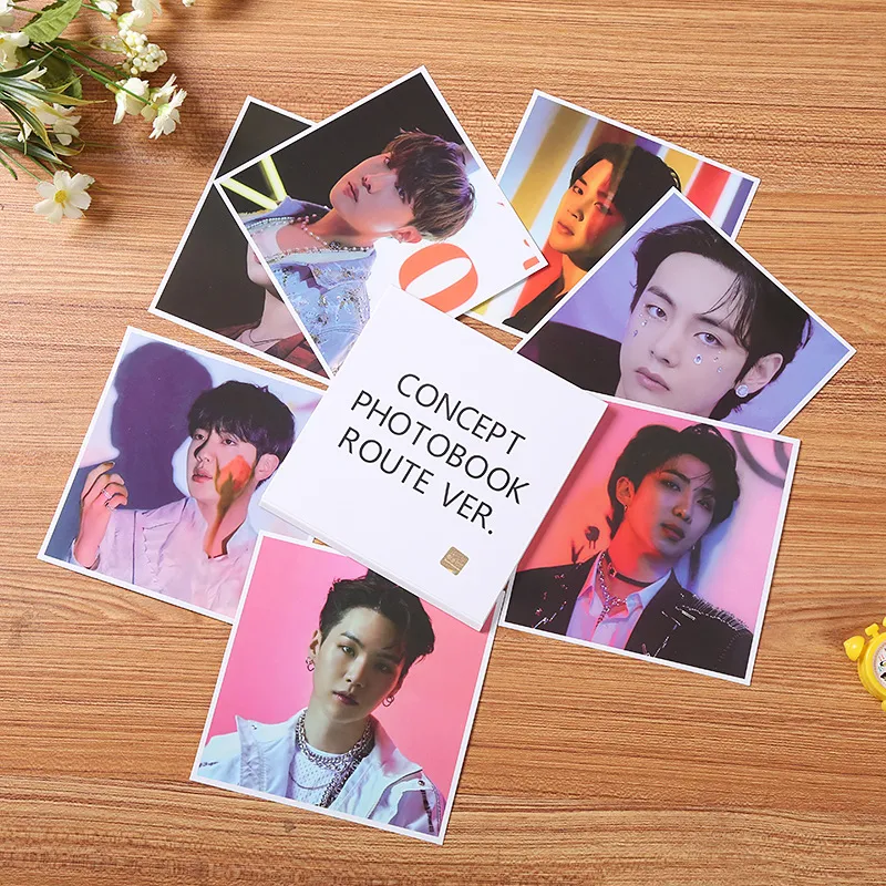 BTS bangtan boys mappa dell'anima su:e grandi cartoline fotografiche fatte in casa in giro