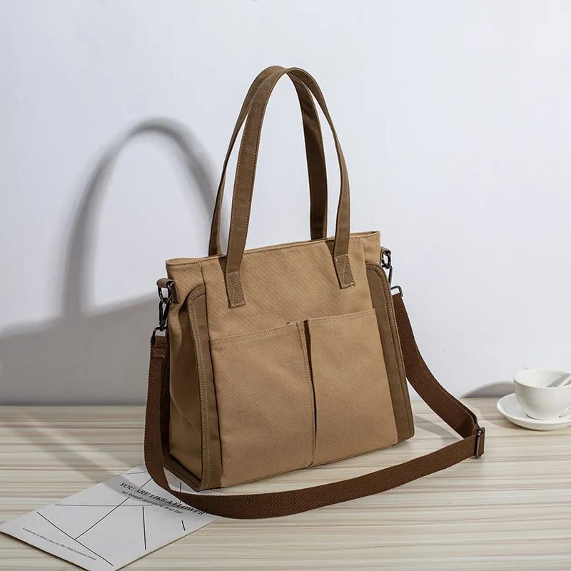 La migliore vendita semplice moda urbana di lusso nuova borsa di tela borsa a tracolla monospalla da donna Borsa a tracolla giapponese di grande capa