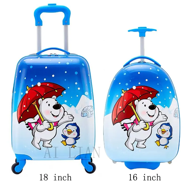 Nuovi bagagli da viaggio per bambini Valigia da viaggio per trolley da viaggio per animali da cartone animato