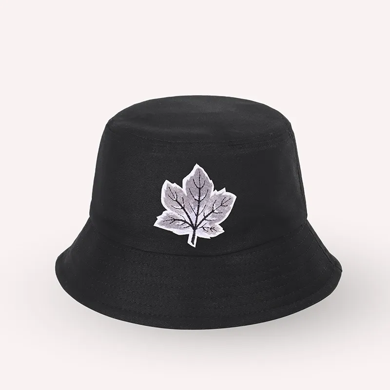 Versione coreana del nuovo cappello da pescatore con ricamo foglia d'acero uomini e donne tendenza di strada hip-hop hip-hop cappello da pescatore ca