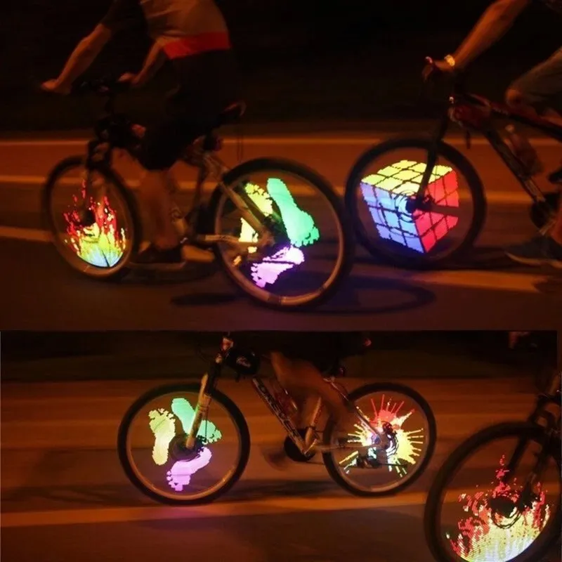 Le luci a led per raggi di bicicletta 3D illuminano le luci al neon della ruota della ruota del motociclo della bici Impermeabile Decorazione della b