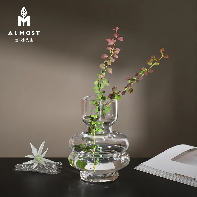 Nordic moderno minimalista creativo vaso di vetro soggiorno tavolo da pranzo fiori secchi idroponica idroponica ornamenti decorativi decorative