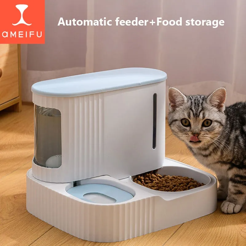 Ciotola per cibo per gatti 3LDog Mangiatoia automatica con contenitore per alimenti secchi Ciotola per acqua potabile per gatti Materiale di sicurezz