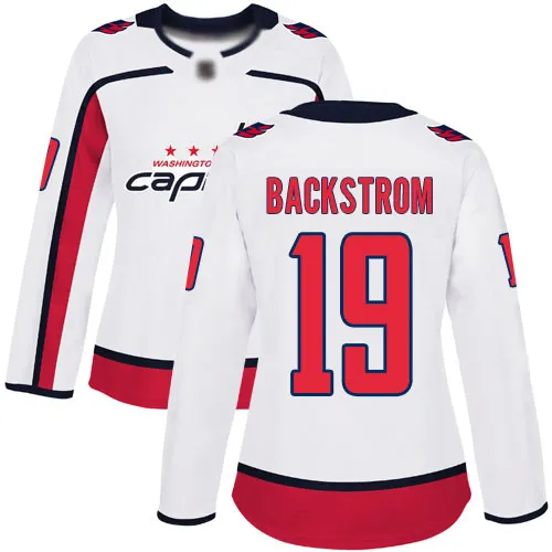 Maglia Washington Capitals Nicklas Backstrom #19 Premier Away bianca da donna