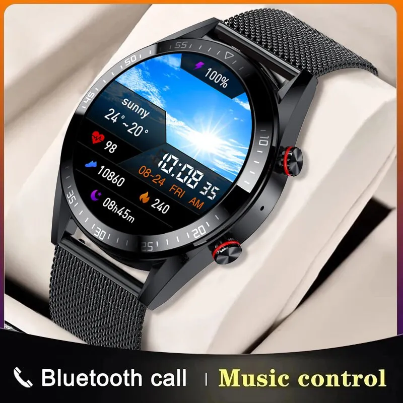 NUOVO 454*454 AMOLED Schermo Smart Watch Display Chiamata Bluetooth 4G Scheda di memoria Musica locale Smartwatch per uomo Auricolari TWS Android