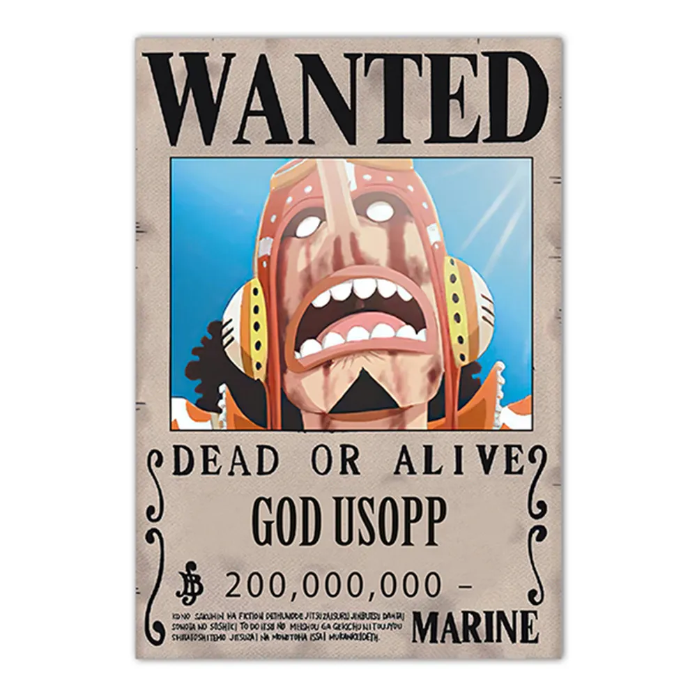 Amazon Poster One Piece Wanted Order Bounty Order One Piece Anime giapponese Poster Pittura decorativa 30*42 cm 4