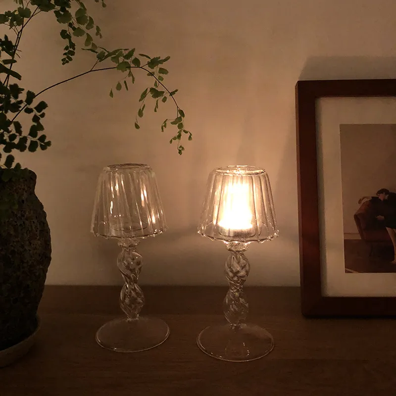 Portacandele classico retro comodino lampada portacandele casa decorazione romantica black friday natale