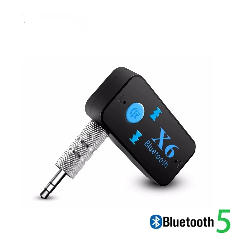 Auto Bluetooth X6 Univeale 3 in 1 Ricevitore Bluetooth V4.1 Supporto 3.5mm  Card Chiamata in vivavoce Lettore musicale Telefono Adattatore per auto