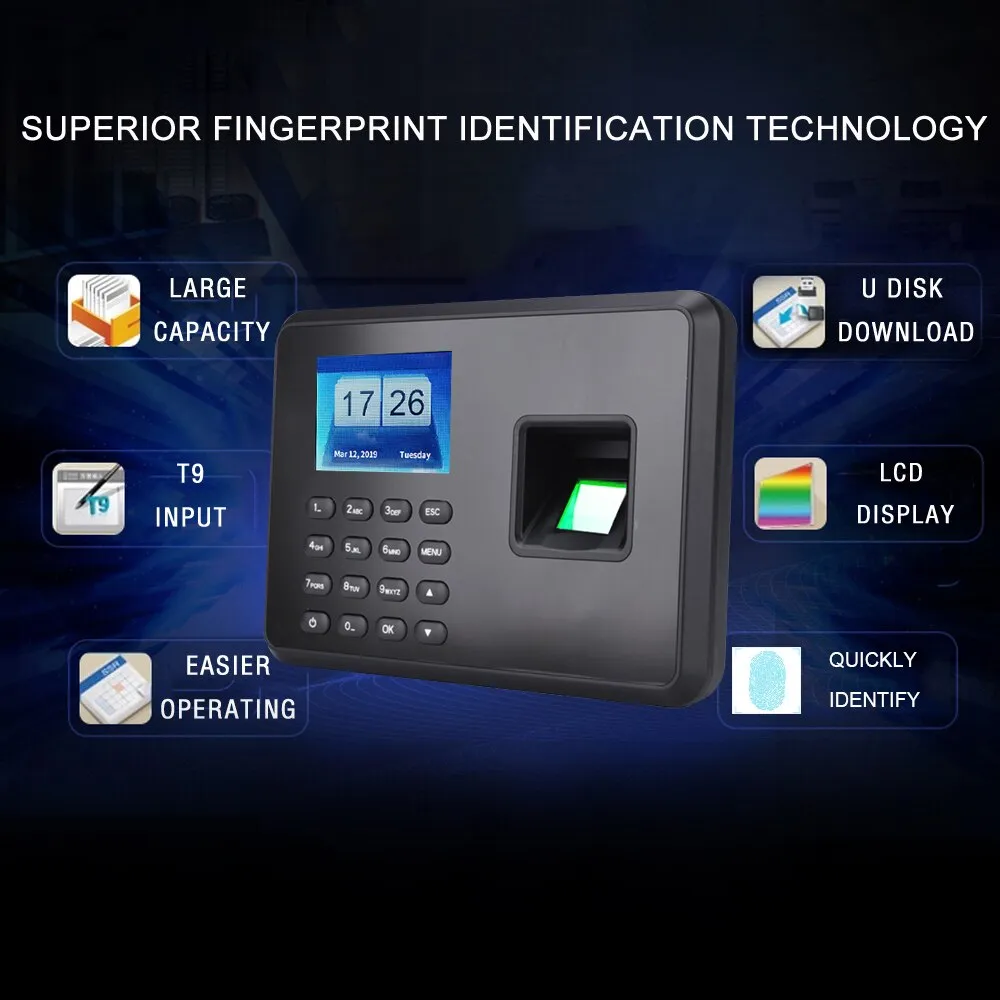 Macchina intelligente per la presenza di password con impronta digitale biometrica Registratore per il check-in dei dipendenti Macchina per presenze