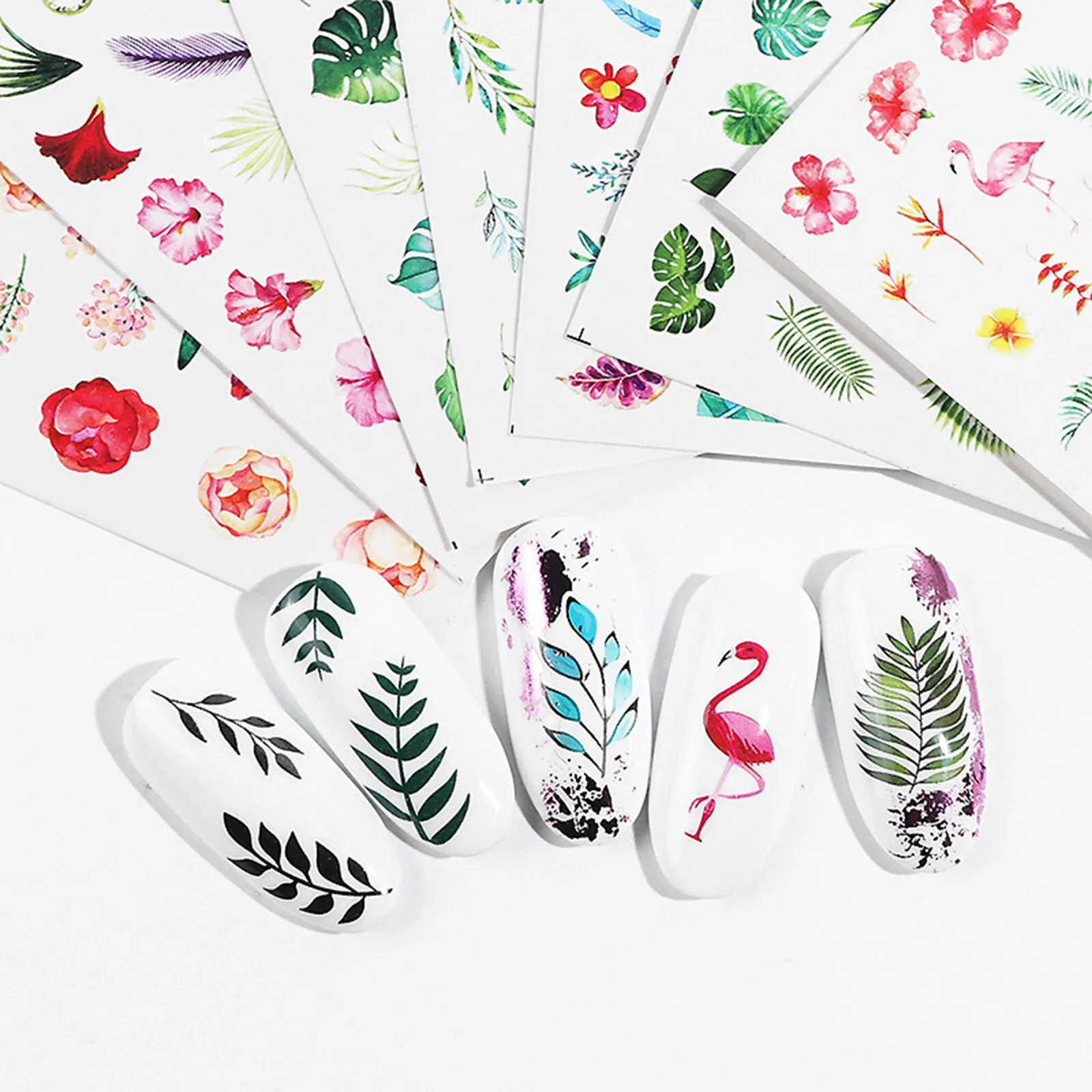 29 fogli fiore adesivo per unghie Trasformazione dell'acqua modelli misti per la decorazione di nail art decalcomanie fai da te kit per manicure deco