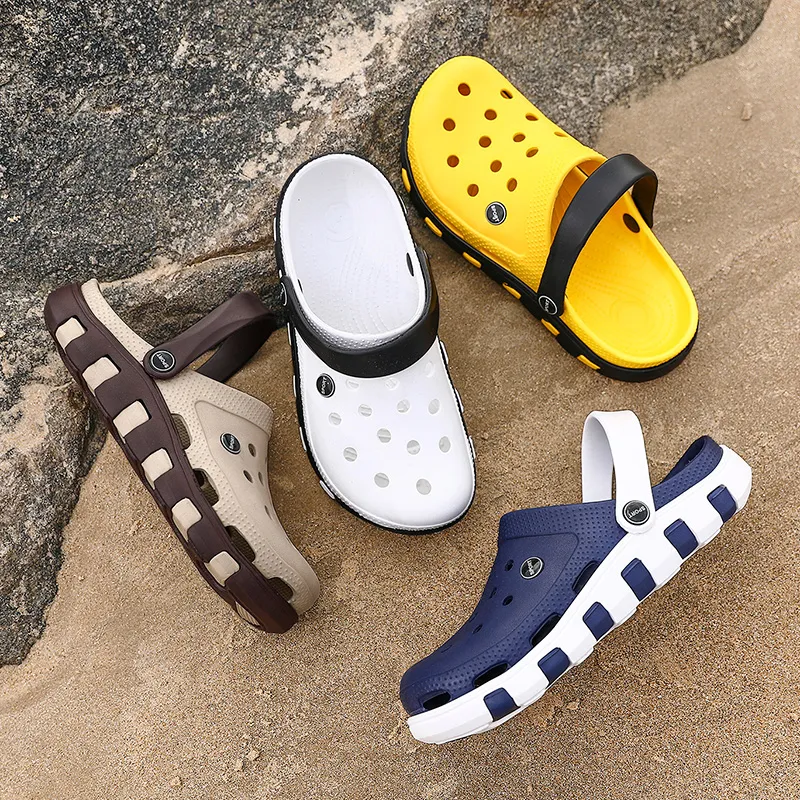 Scarpe da donna crocs colore estivo traspirante Baotou mezze pantofole scarpe da uomo amanti scarpe da spiaggia pantofole scarpe da spiaggia scarpe p