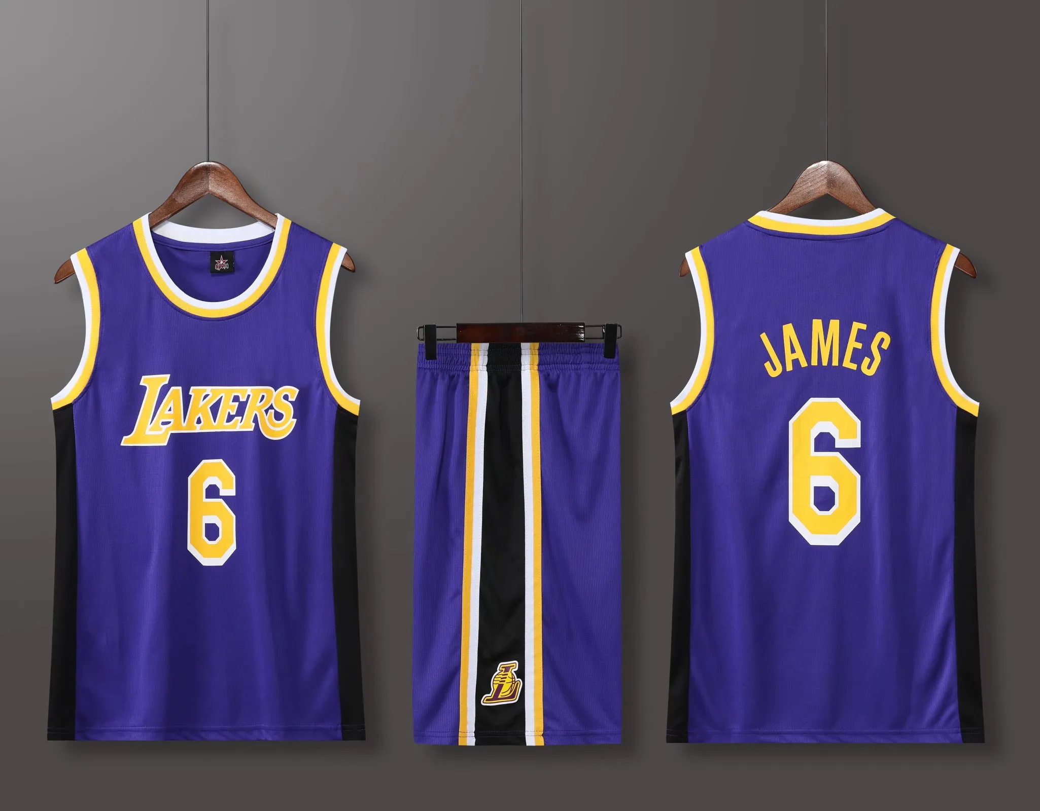 Maglia da basket NBA Los Angeles Lake 2020 nuova maglia da basket James Maglia da basket NBA nuova maglietta gialla blu tuta da basket bianca maglia