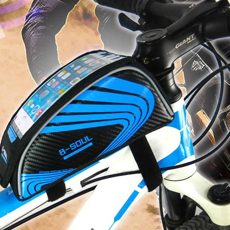 Borsa per tubo superiore per mountain bike borsa bilaterale borsa per cellulare touch screen borsa per trave anteriore