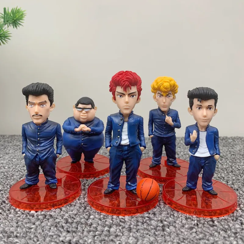 Slam dunk Q version 5 Hanamichi Sakuragi Legion Rukawa Kaede Mitsui Chimu gangxian garage kits model furnishing articles height about 7cm