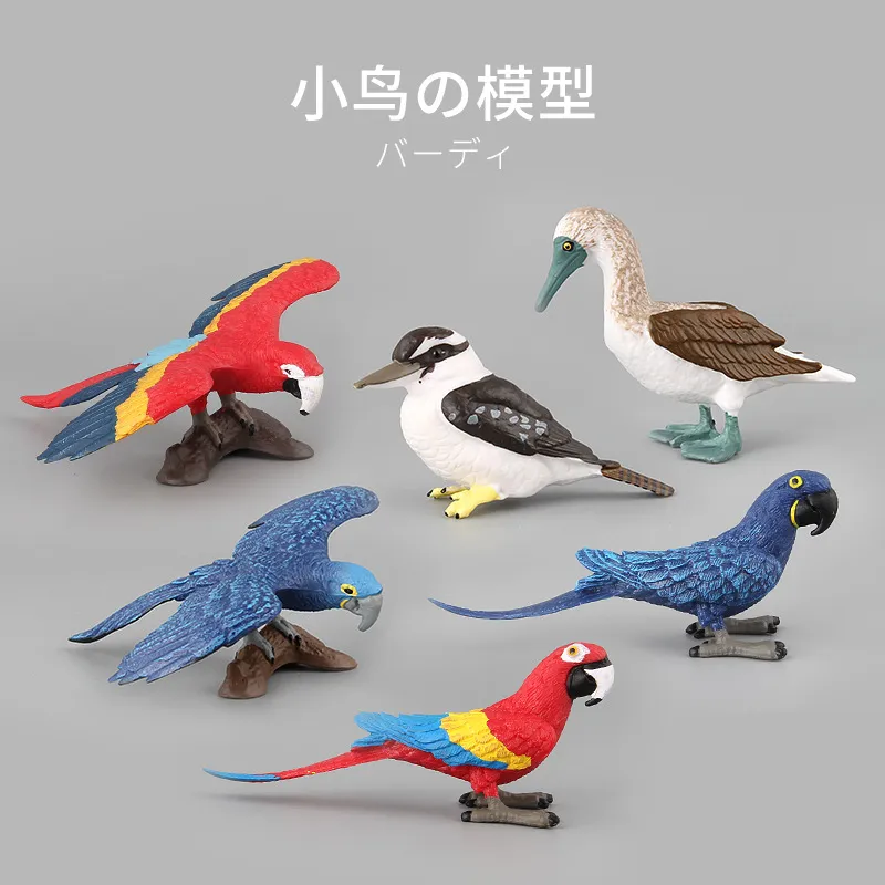 Plastica 4-6 anni uccello simulazione modello animale giocattolo uccello ara bambola ornamenti plastica animale giocattolo modello sabbia modello da