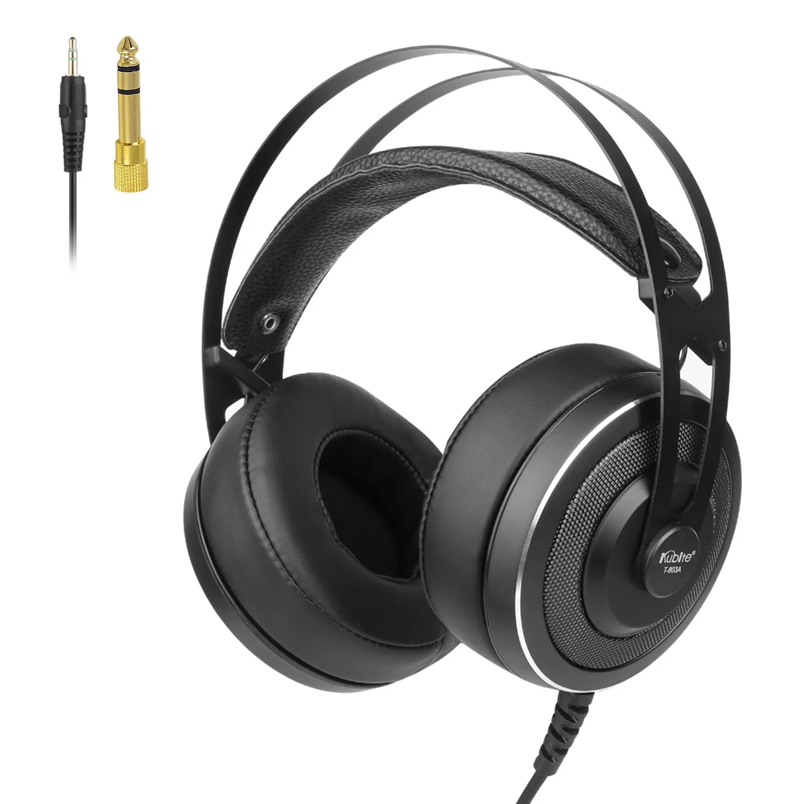 Kubite T-803 Cuffie cablate over-ear Mixing DJ stereo Headset con driver al neodimio da 50 mm 3.5 mm Converti in jack audio da 6.5 mm