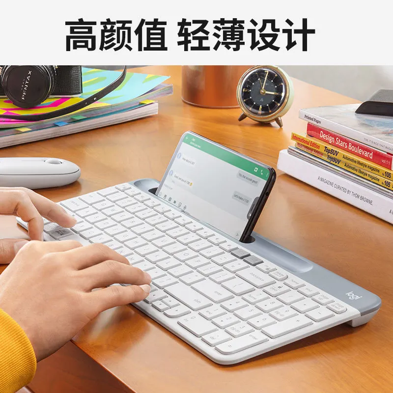 Logitech K580 Tastiera senza fili Bluetooth Mute iPad Tablet Phone Computer Office Game Tastiera piatta per ufficio