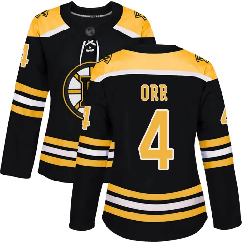 Boston Bruins Bobby Orr #4 nera Premier Home Jersey da donna