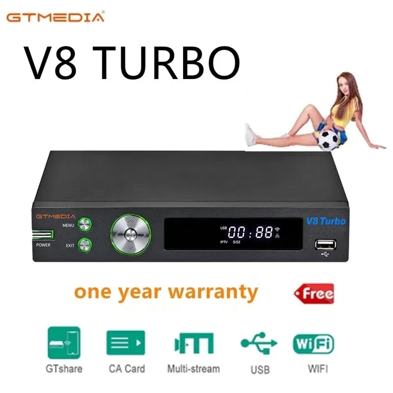 Ricevitore TV GTMEDIA V8 TURBO/X8 Supporto Full HD1080P DVB-S2/S2X/T2/Cable/J.83B Set-top Box Lettore video con supporto WiFi H.265
