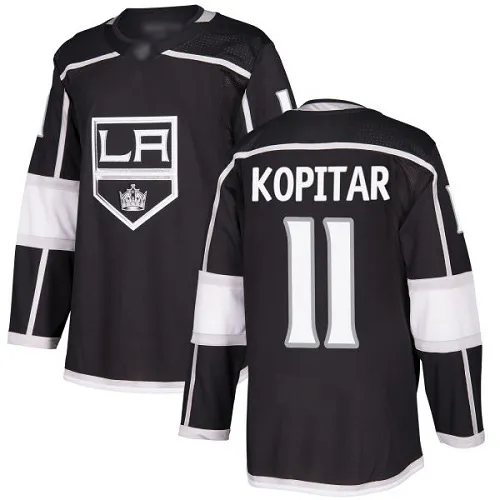 Maglia Los Angeles Kings Anze Kopitar #11 Nera Authentic Home Uomo