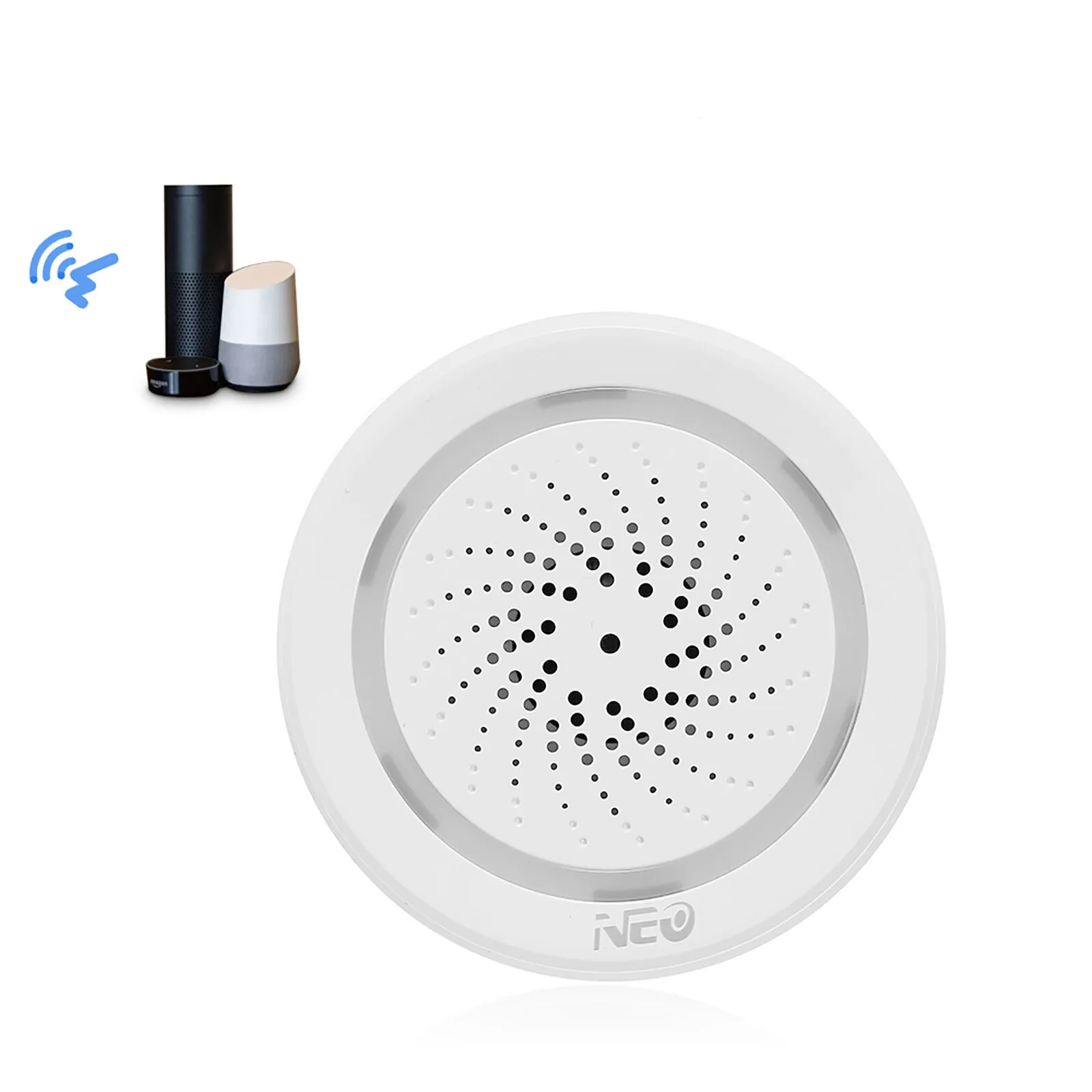 Collegamento allarme sirena 3 in 1 WiFi con sensore di umidità e temperatura Tuya Smart Life Alexa Google Home IFTT