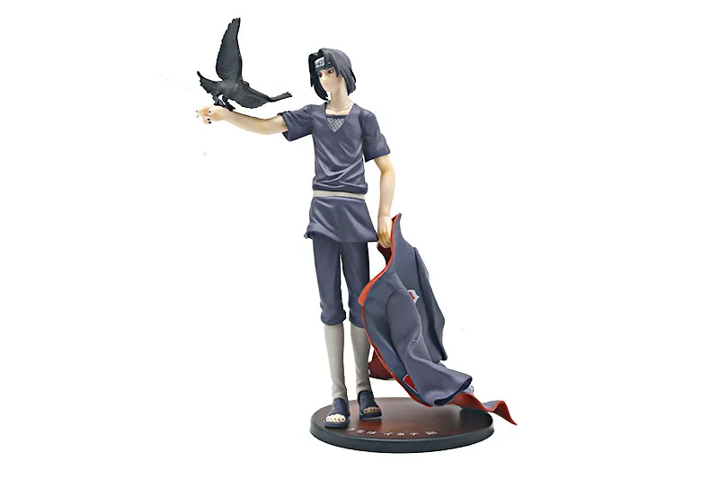 Naruto fatto a mano 23 cm di altezza in scatola leggenda del vento Itachi Uchiha Crow Xiao ornamenti modello organizzazione