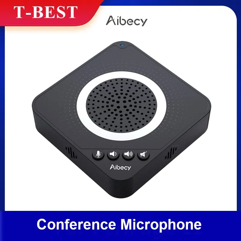 Aibecy USB Desktop Conference 360° Omnidirezionale Condensatore Computer PC Mic Plug and Play per PC Laptop Video Chat