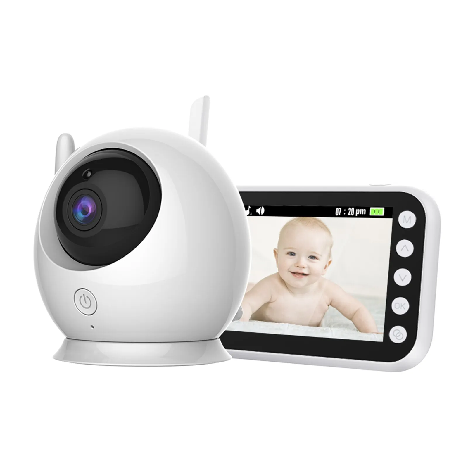 Baby monitor per baby sitter video wireless privato da 4,3 pollici con telecamera di sicurezza Babyfoon Monitor di temperatura Visione notturna Audio