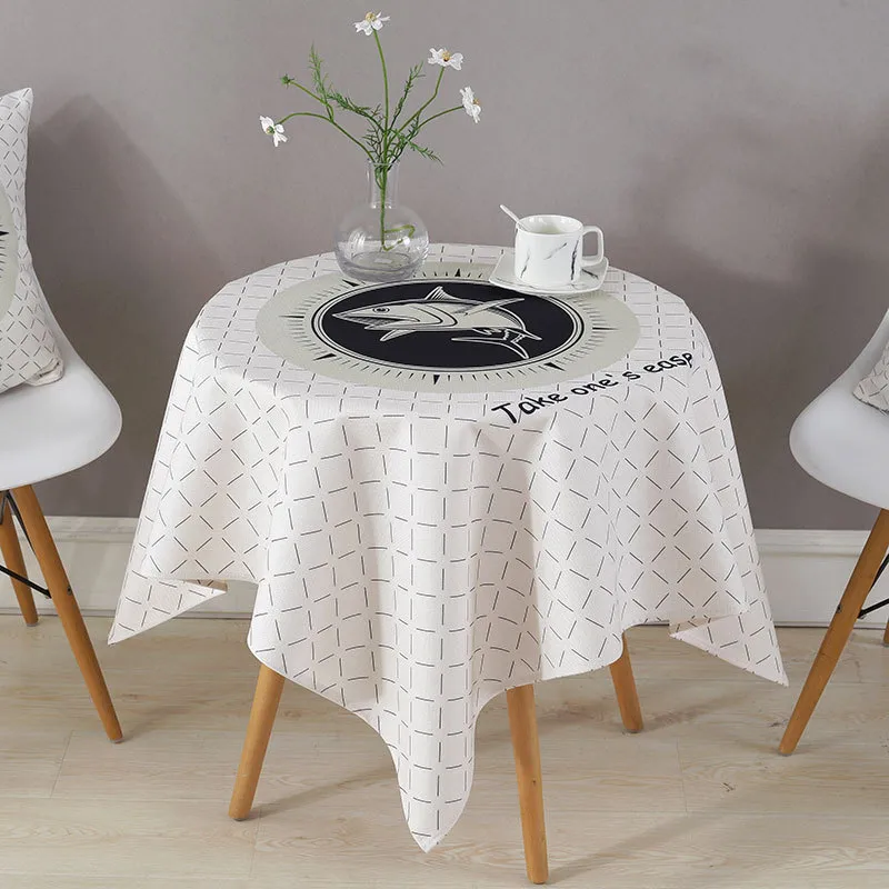 Fashion Factory Diretta Tovaglia di lino impermeabile in cotone e lino piccolo stile fresco panno di copertura in tessuto nordico Tovaglia da tavolo