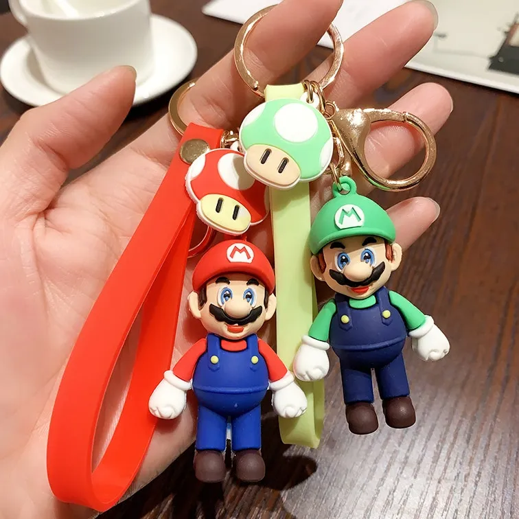 2020 New Super Bros Portachiavi Cartoon 3D Super Portachiavi Fashion Bag Charms Ciondolo Portachiavi Gingillo Regalo del capretto