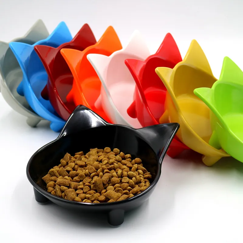 Ciotole per gatti creative Ciotola per alimenti portatile antiscivolo a forma di gatto carino Alimentatore per animali domestici Acqua potabile Cioto