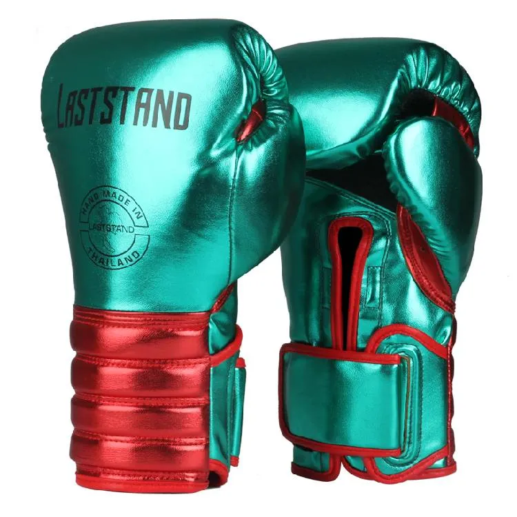 1 paio di guanti da boxe per bambini/Audlts in metallo color metallo per sacchi di sabbia da allenamento Muay Thai Karate Fight Mitts DEO 6 12oz