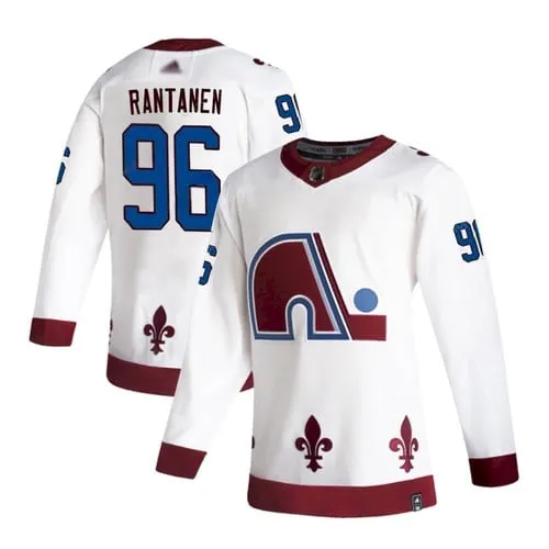 Maglia Colorado Avalanche #96 Mikko Rantanen bianca Authentic Reverse Retro da uomo