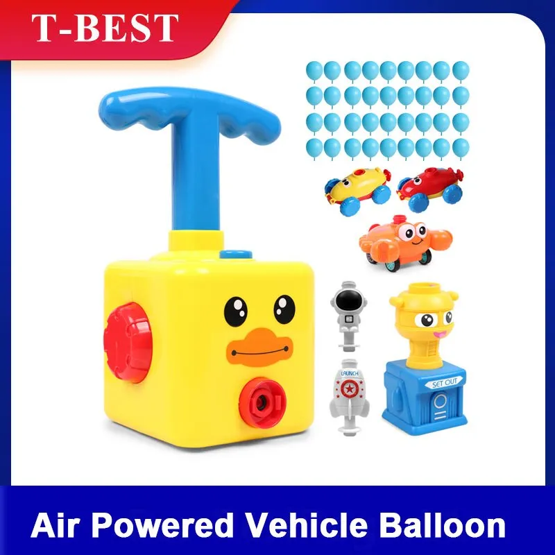 Power Balloon Launch Tower Toy Puzzle Fun Education Inertia Air Power Balloon Car Science Experiment Toy for Children Gift