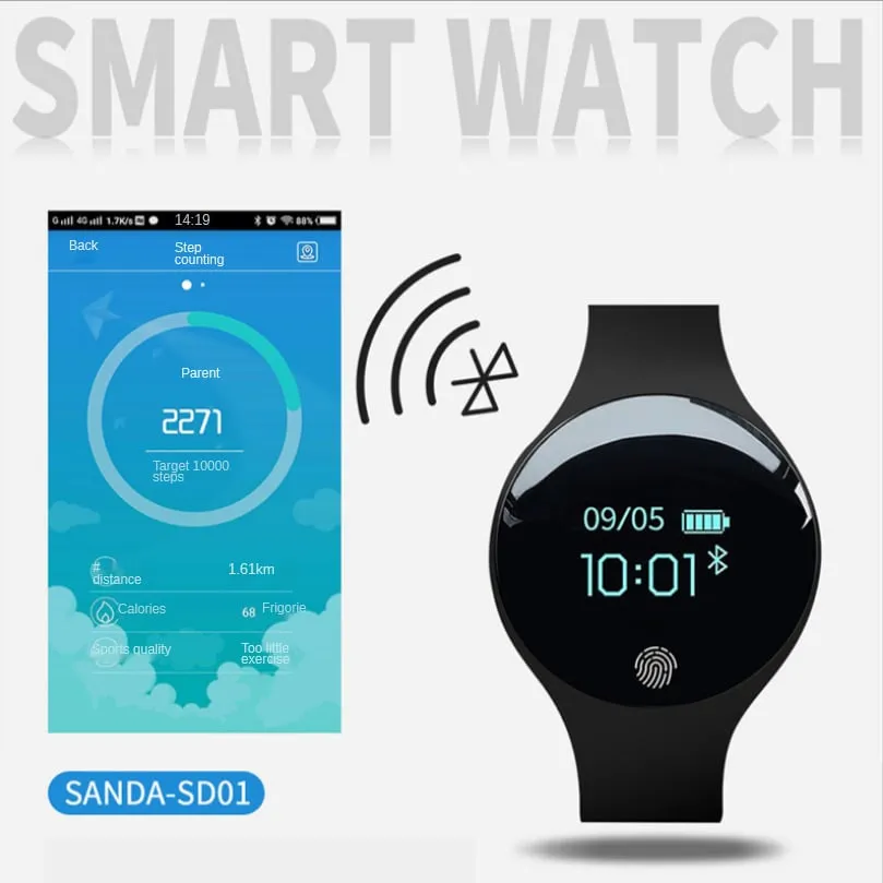 Sanda H8 smart watch maschio studente di scuola media ragazza adolescente multifunzione Bluetooth pedometro orologio elettronico