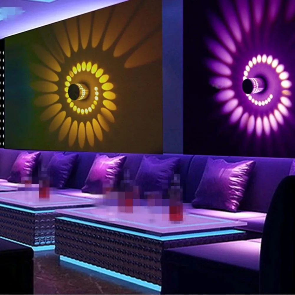 Campagna americana Sala da pranzo LED Con sorgente luminosa 1Pcs lampada a muro Lampada decorativa RGB aisle 3W