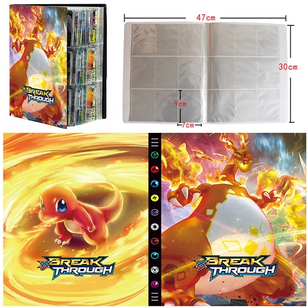 New Big Size 9-Pocket 432Pcs Holder Album Card Toys Collezioni Pokemon Cards Album Book Top Load List Binder For Children Gift