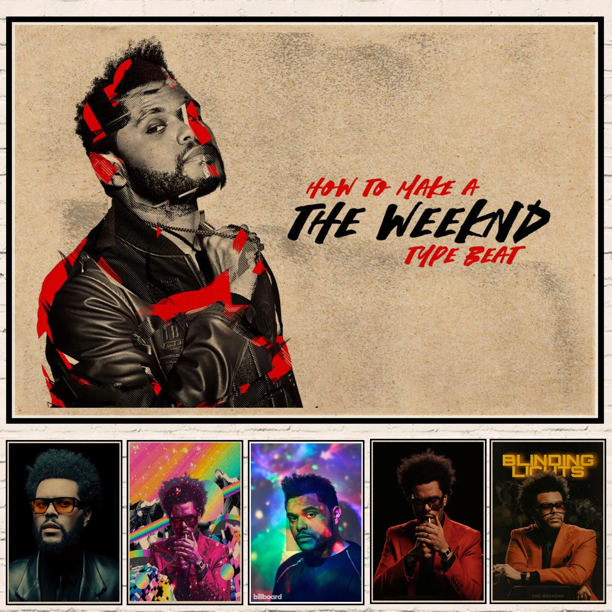 2022 The Weeknd Canvas Poster Rapper After Hours Concerto Retro Wall Hd Picture Home Room Bar Pittura Decorazione
