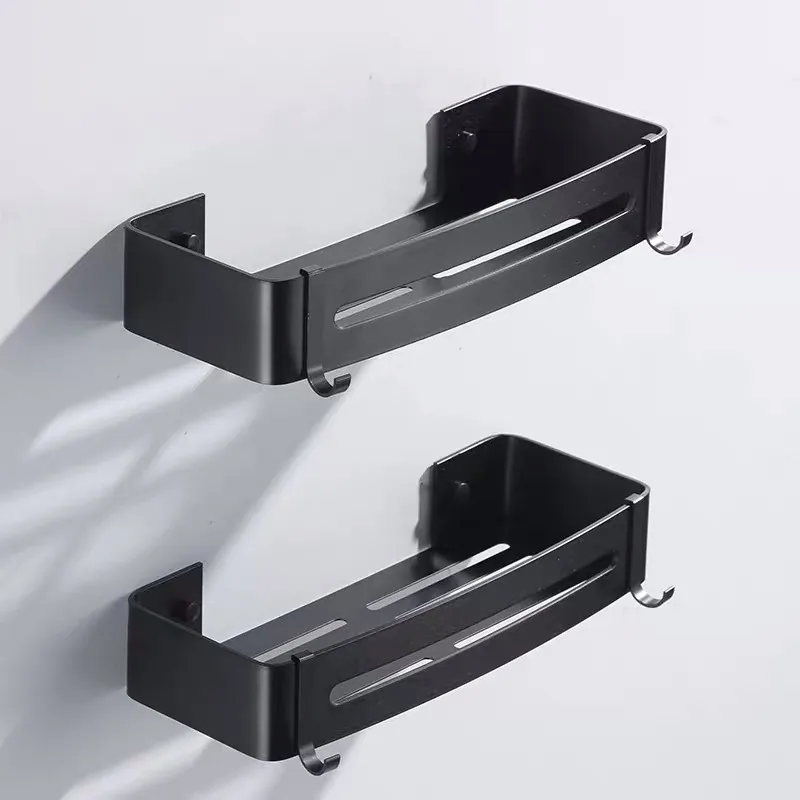 Promozione di moda Hole free black toilette mensola aspirazione parete bagno mensola ad angolo wc wc storage