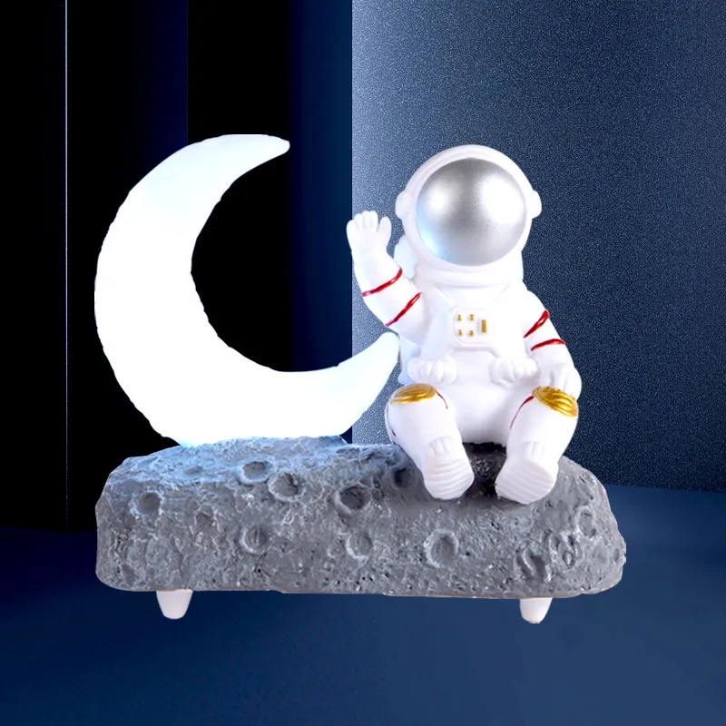 Altoparlante Bluetooth astronauta luna nuovo suono creativo per l'arredamento della casa Vendita calda spot di alta qualità